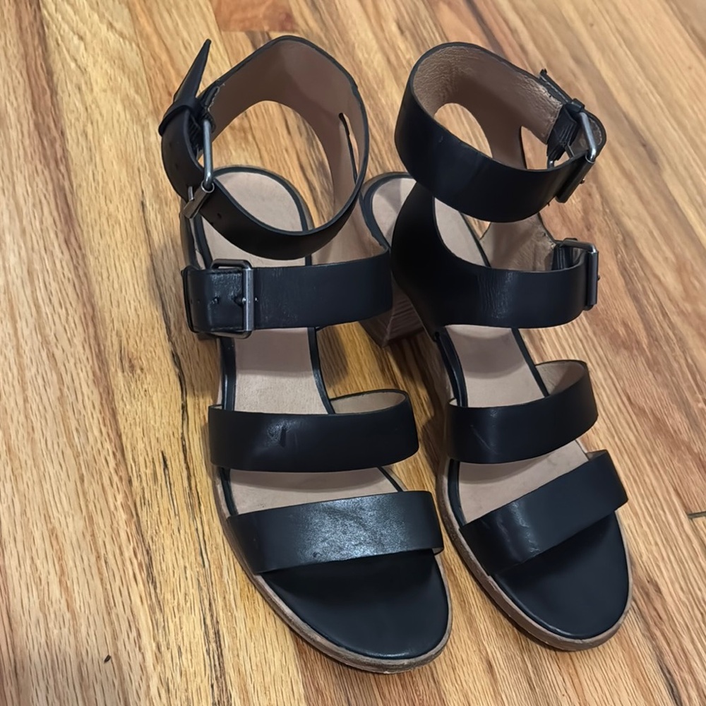 Madewell Black Heeled Sandals - Picture 2 of 6